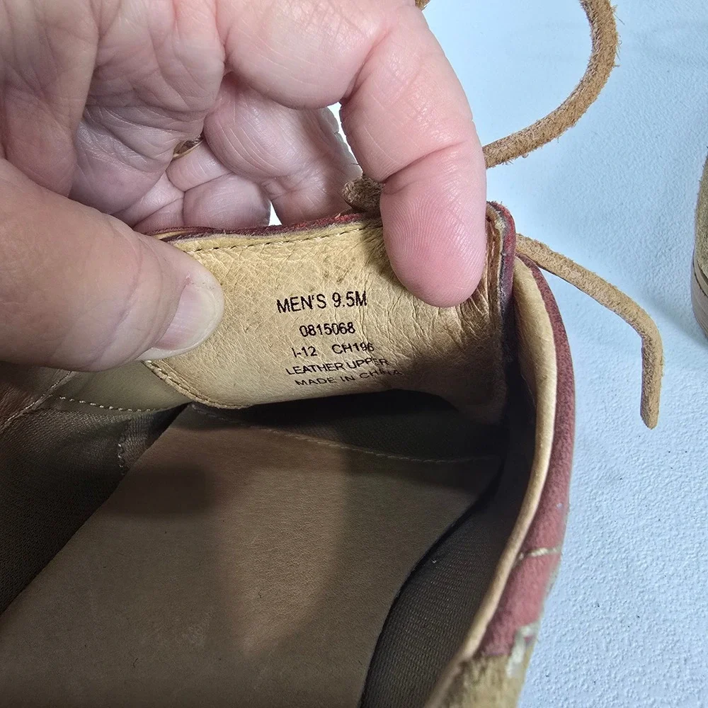 Sperry Top-Sider Mens Oxford Saddle Shoes Two Tone Olive Burgundy 0815068 9.5M